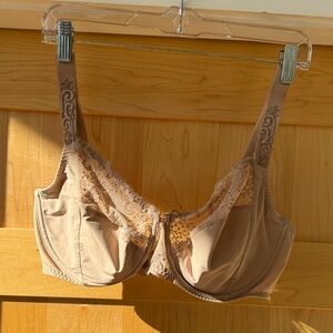 Simone Perele Delice Full Cup Elegant Lace Trimmed Tan Bra